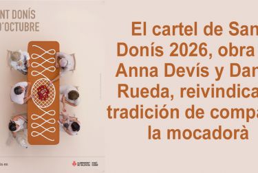El cartel de Sant Donís 2026, obra de Anna Devís y Daniel Rueda, reivindica la tradición de compartir la mocadorà 