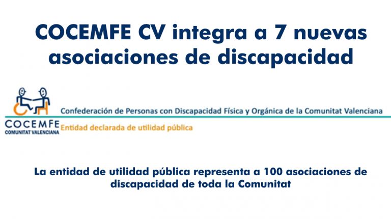 COCEMFE CV integra a 7 nuevas asociaciones de discapacidad