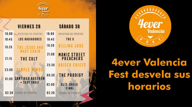 4ever Valencia Fest desvela sus horarios 