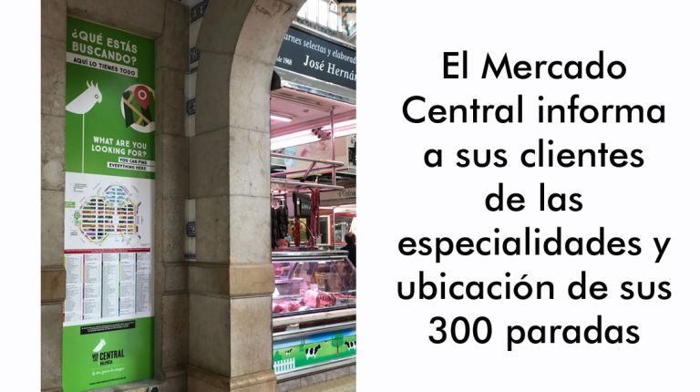 El Mercado Central informa a sus clientes de las especialidades y ubicación de sus 300 paradas