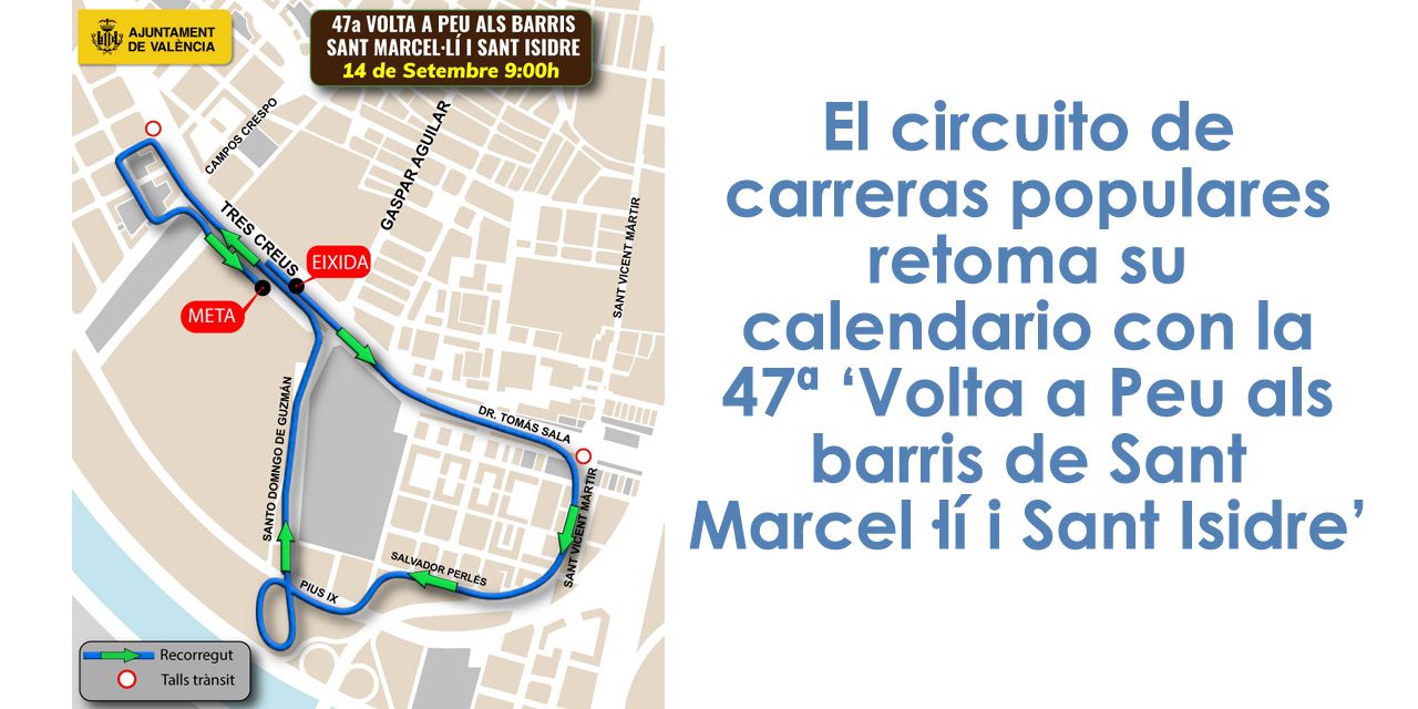  El circuito de carreras populares retoma su calendario con la 47ª ‘Volta a Peu als barris de Sant Marcel·lí i Sant Isidre’