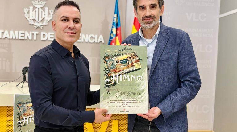 El Ayuntamiento invita al pueblo valenciano a cantar el Himno de la Comunitat el 5 de octubre en la plaza de la Mare de Déu para conmemorar su centenario      