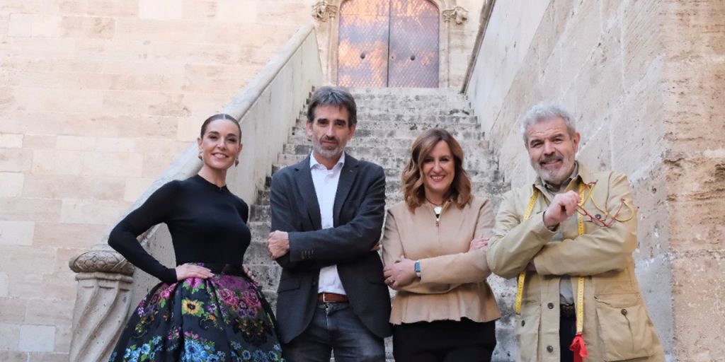  ‘Maestros de la Costura Celebrity’ elige el traje de fallera y la Llotja de València para uno de sus programas