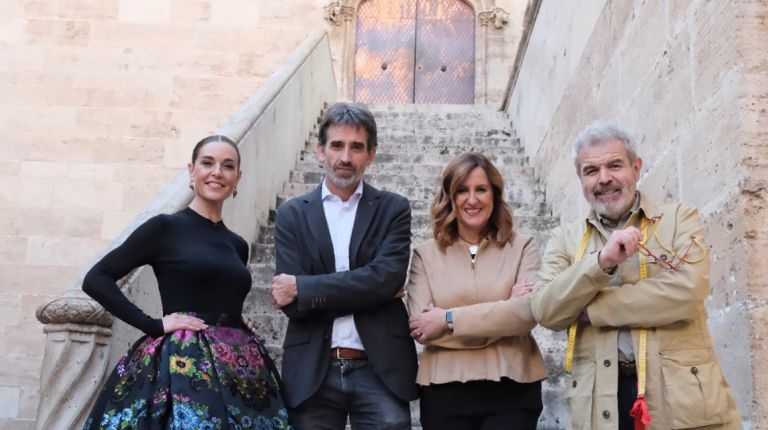‘Maestros de la Costura Celebrity’ elige el traje de fallera y la Llotja de València para uno de sus programas