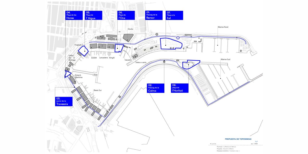  UN PROCESO PARTICIPATIVO DA NOMBRE A OCHO ESPACIOS PÚBLICOS NUEVOS DE LA MARINA DE VALÈNCIA