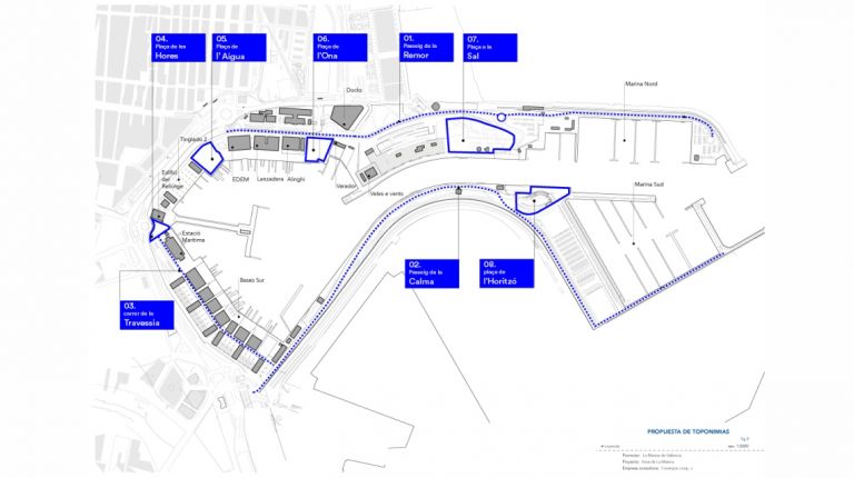 UN PROCESO PARTICIPATIVO DA NOMBRE A OCHO ESPACIOS PÚBLICOS NUEVOS DE LA MARINA DE VALÈNCIA