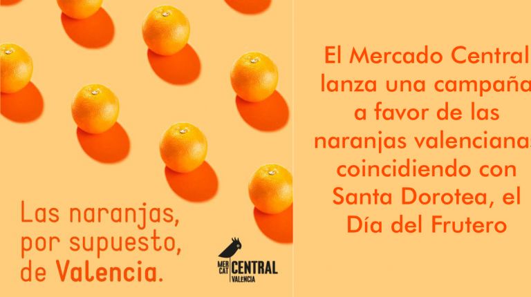 El Mercado Central lanza una campaña a favor de las naranjas valencianas coincidiendo con Santa Dorotea, el Día del Frutero