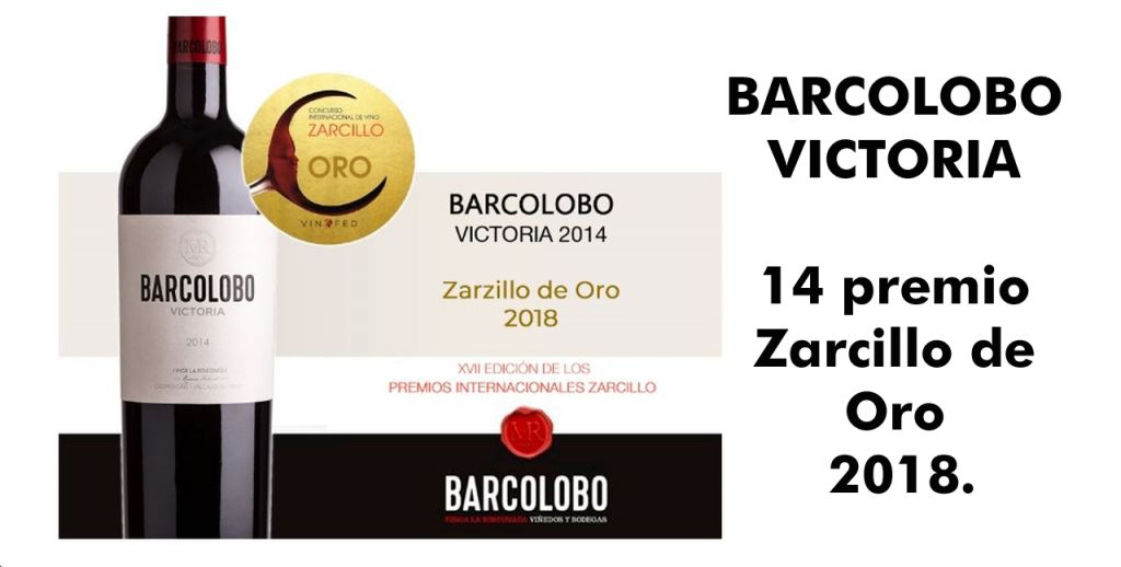  BARCOLOBO VICTORIA '14 premio Zarcillo de Oro 2018