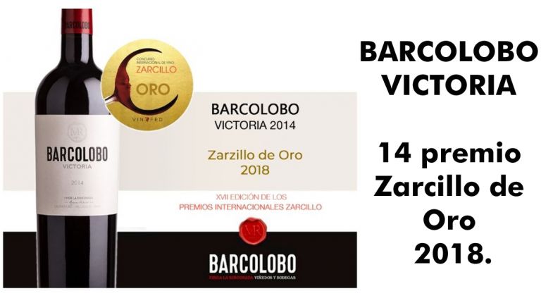 BARCOLOBO VICTORIA '14 premio Zarcillo de Oro 2018