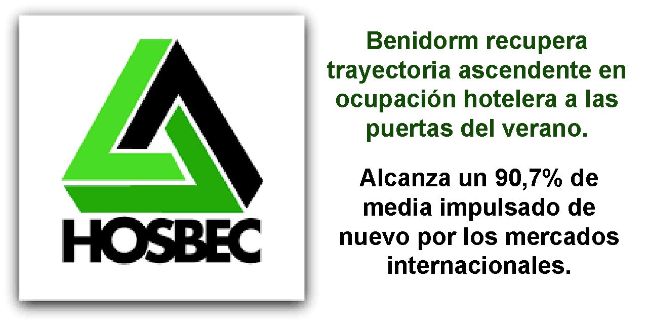  Benidorm recupera trayectoria ascendente en ocupación hotelera a las puertas del verano.