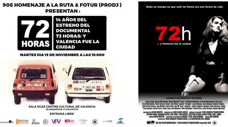 Fotur y ‘Homenaje a la Ruta’ reestrenan el documental que homenajea a la noche valenciana de los 80s y los 90s