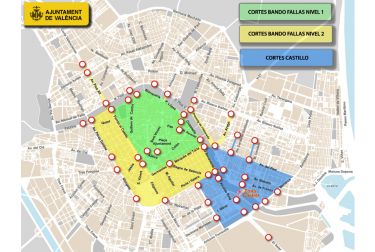 València cierra desde hoy el centro urbano al paso de vehículos privados para que ciudadanía y visitantes puedan disfrutar de las Fallas