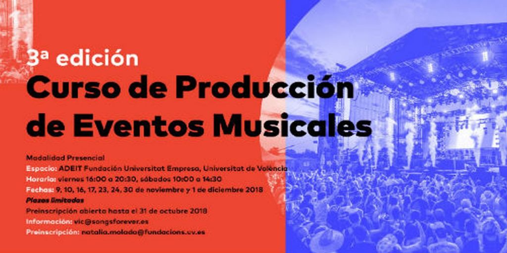  El curso universitario de Producción de Eventos Musicales celebra en Valencia su tercera edición 