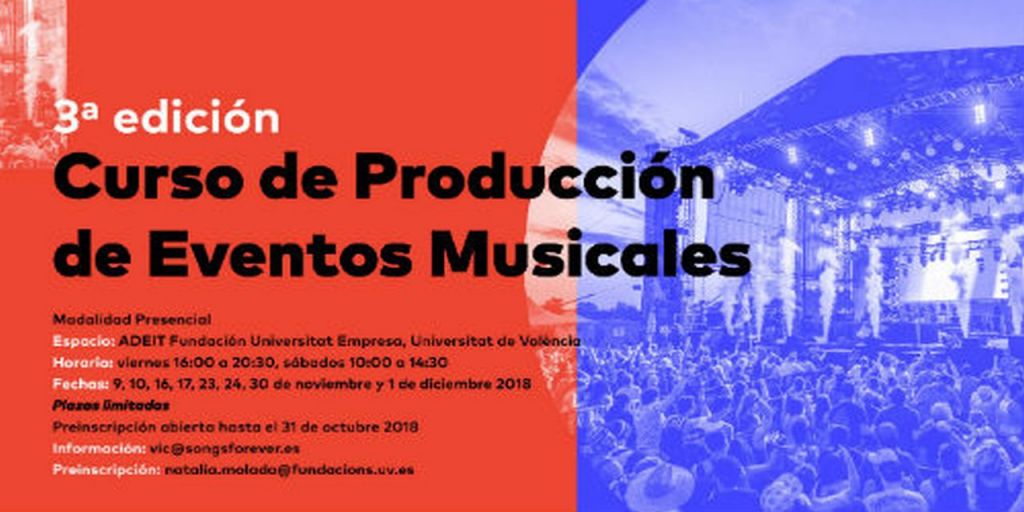  El curso universitario de Producción de Eventos Musicales celebra en Valencia su tercera edición 