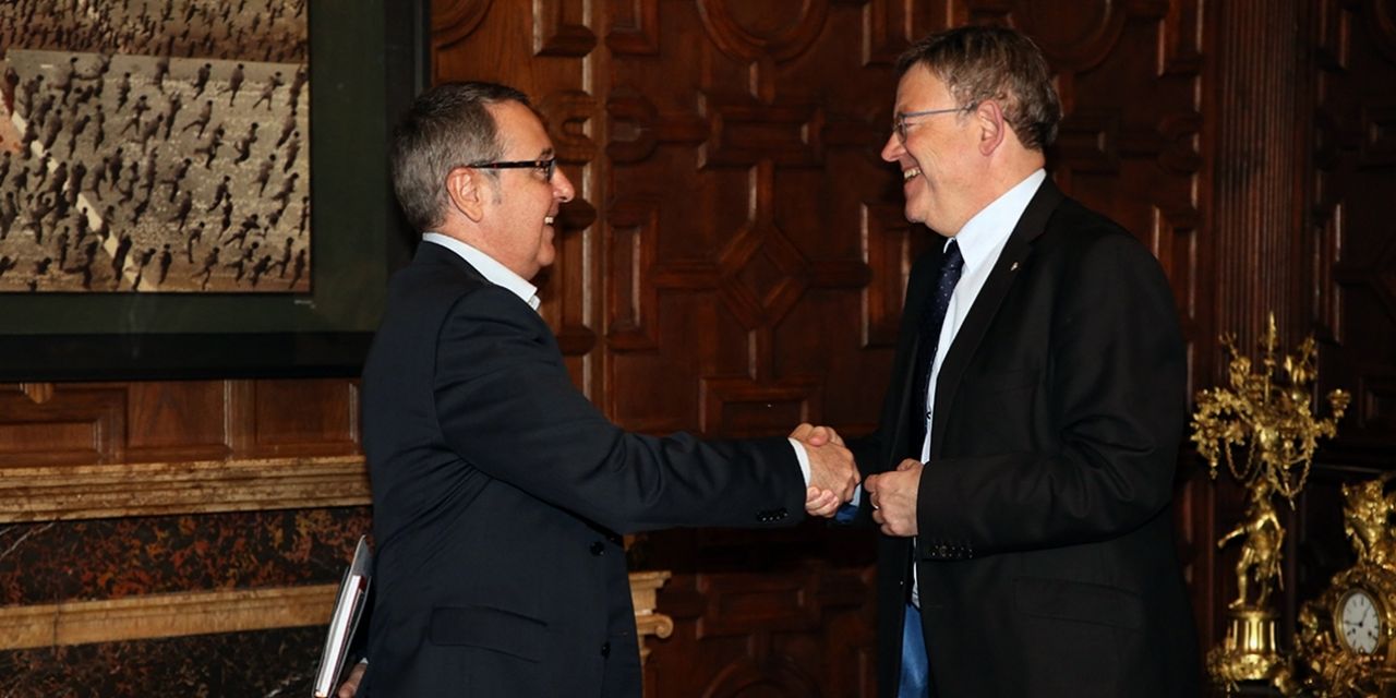  Puig se reúne con el secretario general de CCOO PV, Arturo León