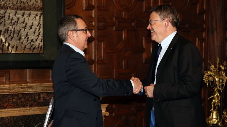 Puig se reúne con el secretario general de CCOO PV, Arturo León